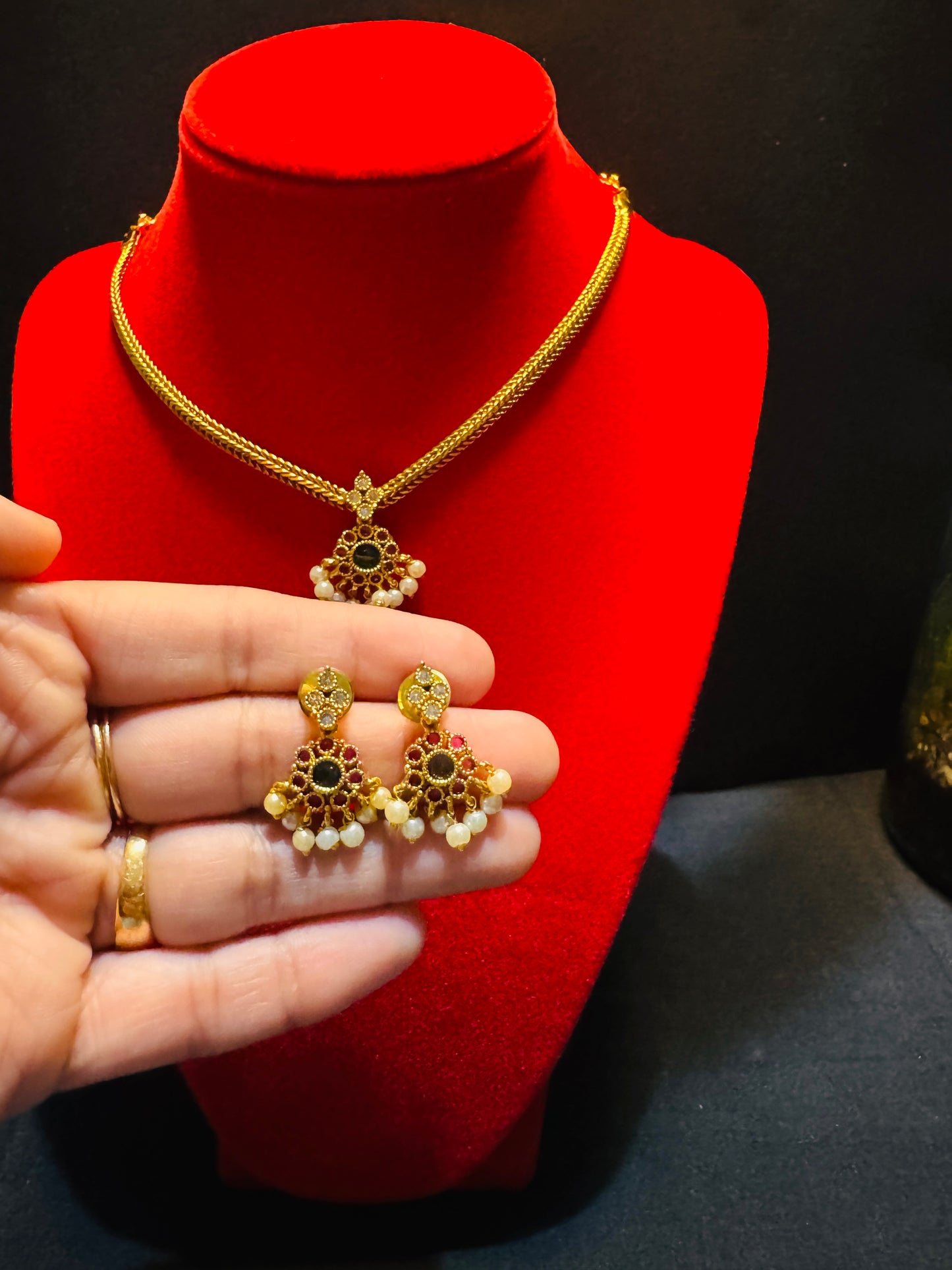 Necklaces with matching pair of earrings