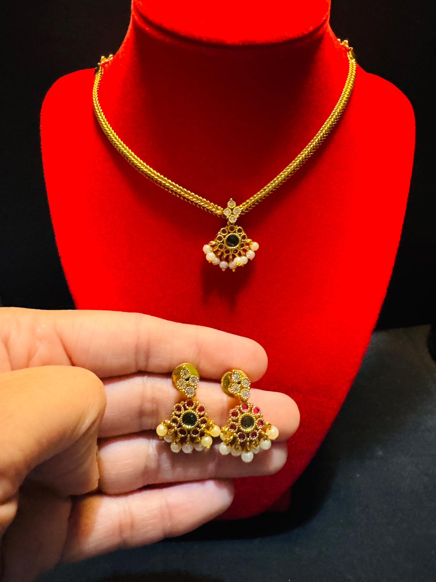 Necklaces with matching pair of earrings